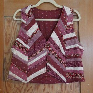 Reversible Vintage Quilted Vest // Size M